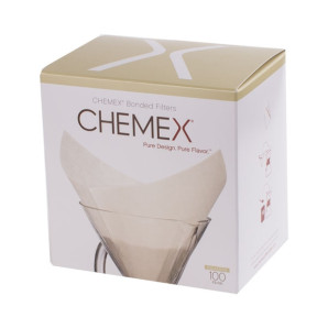 Zestaw 100 filtrów papierowych kwadratowych Chemex