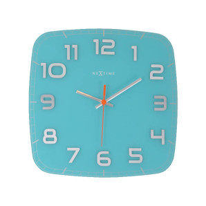 Zegar ścienny kwadratowy (turkusowy) Classy Nextime