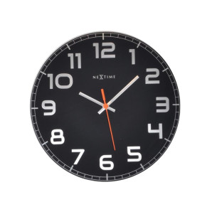 Zegar ścienny (czarny) Classy Nextime