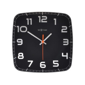 Zegar ścienny kwadratowy (czarny) Classy Nextime