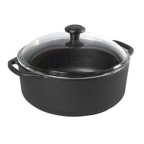 Żeliwny garnek (5 l) ze szklaną pokrywką Skeppshult