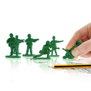 Gumki do mazania Żołnierzyki (6 szt.) War on Errors Mustard