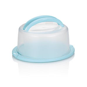 Pojemnik na ciasto z pokrywą (biało-błękitny) Kela