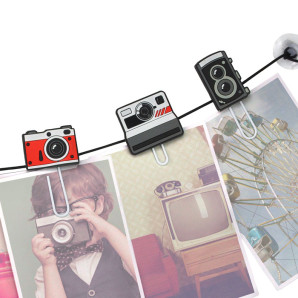 Klamerki do zdjęć Clipit Cameras Mustard (aparaty)