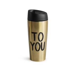 Kubek podróżny, stalowy (złoty) Cafe Sagaform