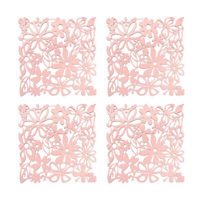 Zestaw 4 paneli dekoracyjnych (pastelowy róż) Alice Koziol