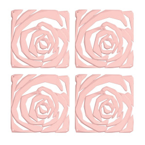 Zestaw 4 paneli dekoracyjnych (pastelowy róż) Romance Koziol