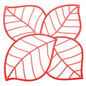 Zestaw 4 paneli dekoracyjnych (czerwonych) Leaf Koziol