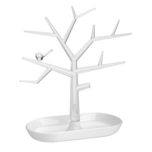 Drzewko na biżuterię transparentne (białe) Pi:P Koziol
