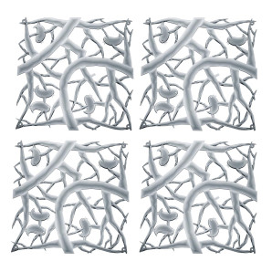 Zestaw 4 paneli dekoracyjnych (antracytowych) Pi;P Koziol