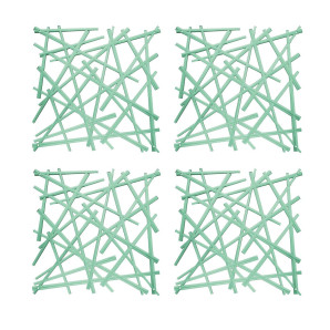 Zestaw 4 paneli dekoracyjnych (miętowych) Stixx Koziol