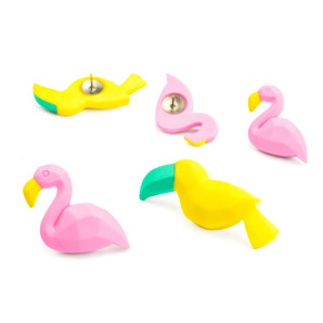 Pinezki Tropical Pushpins (5 szt.) Mustard