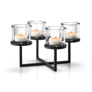 Świecznik poczwórny (33 cm) Nero Blomus