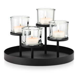 Świecznik poczwórny z podstawą Nero Blomus