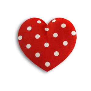 Termiczna poduszka w grochy Serce (mała) Leschi 