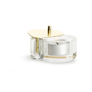 Kryształowy świecznik na tealight (złoty) Winter Sagaform