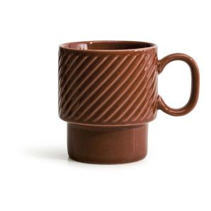 SF-5018101 Filiżanka ceramiczna z uchem (brązowa) Coffee Sagaform