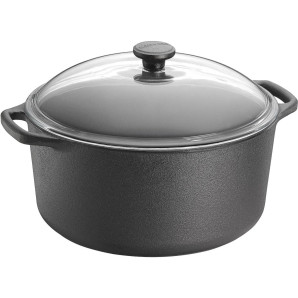 Żeliwny garnek (7 l) ze szklaną pokrywką Skeppshult