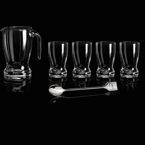 Zestaw 4 szklanek z dzbankiem oraz mieszadełkiem Novis