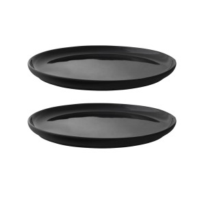 Zestaw 2 talerzy (czarnych) Theo Stelton