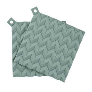 Zestaw 2 podkładek pod gorące naczynia-uchwytów (miętowych) Hold-on Rig-Tig