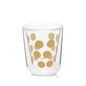 Zestaw 2 szklanek 75ml z łyżeczkami (złoty) Dot Dot Zak! Designs