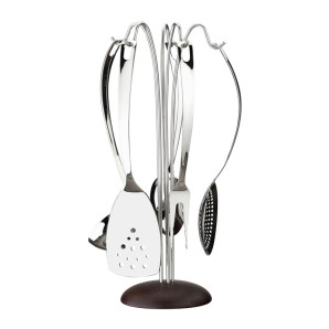 Stojak z pięcioma przyborami kuchennymi Settimocielo Bugatti