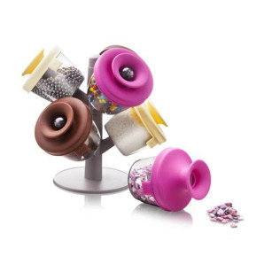 Zestaw 6 pojemników do przypraw (różowych) Popsome Tomorrow's Kitchen