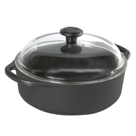 Żeliwny garnek (3 l) ze szklaną pokrywką Skeppshult