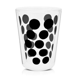 Szklanka 350 ml z podwójnymi ściankami (czarna) Dot Zak! Designs