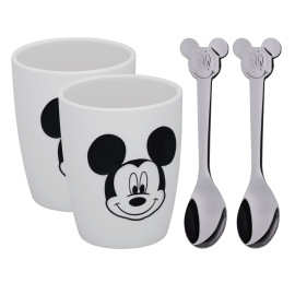 Zestaw: 2 kubki i 2 łyżeczki Myszka Miki WMF