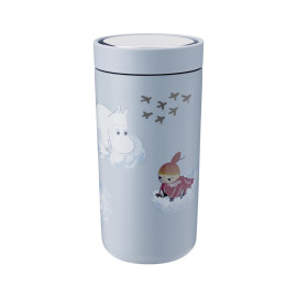 Kubek podróżny 400 ml (niebieskoszary) Muminki To Go Click Stelton