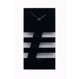 Zegar ścienny (czarny) Bold Stripes Nextime