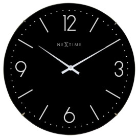 Zegar ścienny (czarny) Basic Dome Nextime
