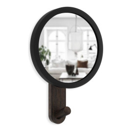 Wieszak na ubrania z lusterkiem (ciemny) Hub Umbra