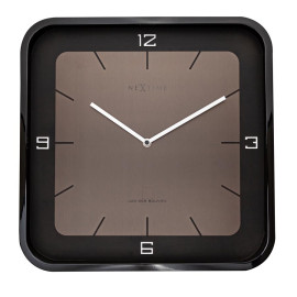 Zegar ścienny (czarny) Square Wall Nextime