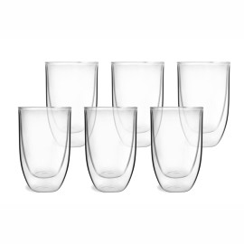 Zestaw wysokich szklanek z podwójnymi ściankami (6 szt.) Amo Vialli Design