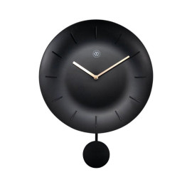 7339 ZW Zegar ścienny (czarny) Bowl Nextime