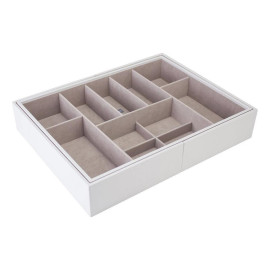 Wkład do szuflady na biżuterię, rozsuwany (biały) Slider L Stackers