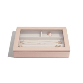 Organizer na pierścionki/bransoletki z pokrywką (różowy) Classic Stackers