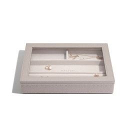 Organizer na pierścionki/bransoletki z pokrywką (taupe) Classic Stackers