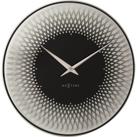 Zegar ścienny (srebrny) Sahara Nextime