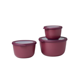 Zestaw 3 misek 0,5-2 l (bordowych) Cirqula Mepal