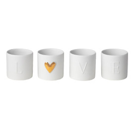 Zestaw 4 świeczników S LOVE Rader