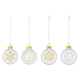 Zestaw 4 medalionów-bombek Rader