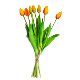 Bukiet (7 kwiatów) żółto-pomarańczowe tulipany Premium Home
