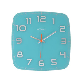 Zegar ścienny kwadratowy (turkusowy) Classy Nextime