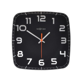Zegar ścienny kwadratowy (czarny) Classy Nextime