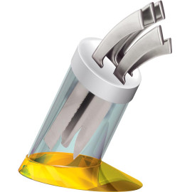 Zestaw pięciu noży w bloku (żółty) Glamour Bugatti