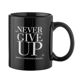 Kubek „Never Give Up” (czarny) HPBA Anna Lewandowska Healthy Plan by Ann